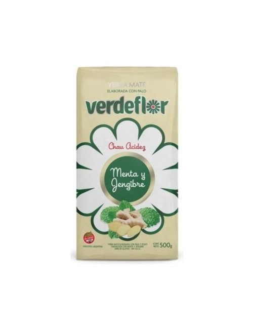 YERBA MATE MENTA Y JENGIBRE 500 GR VERDEFLOR