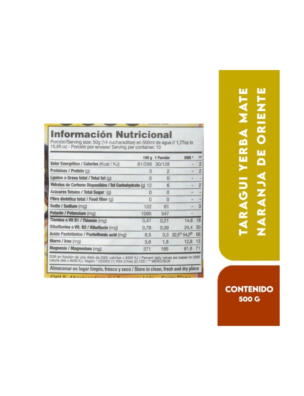 YERBA MATE TARAGÚI 500 GR DISTRIBUCIONES FARELA