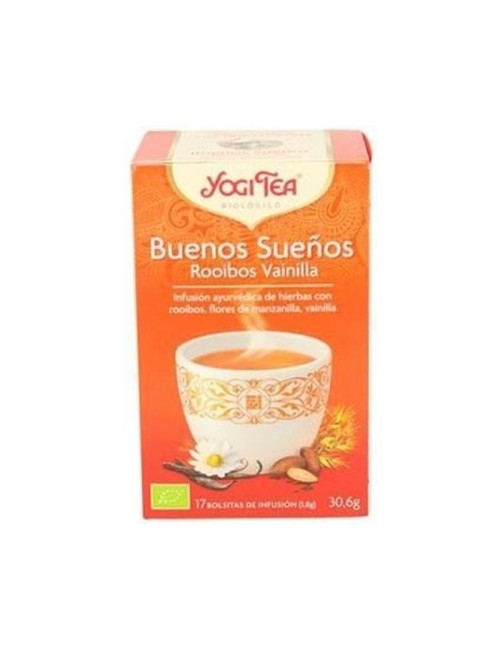 YOGI TEA BUENOS SUEÑOS ROOIBOS-VAINILLA 17 BOLSITAS