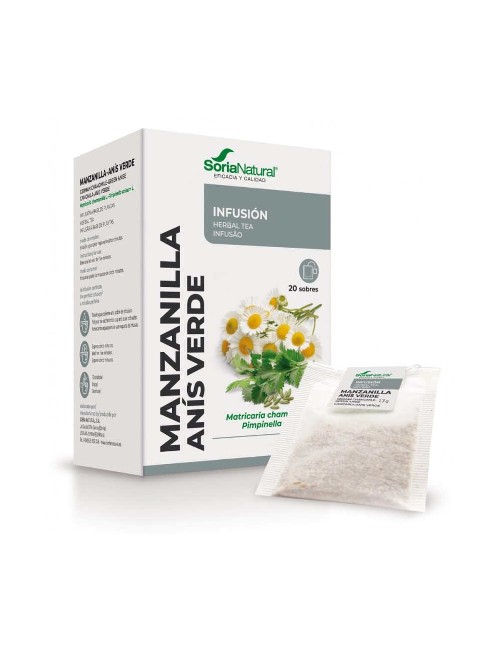SORIA NATURAL INFUSIÓN MANZANILLA ANIS VERDE 20 SOBRES