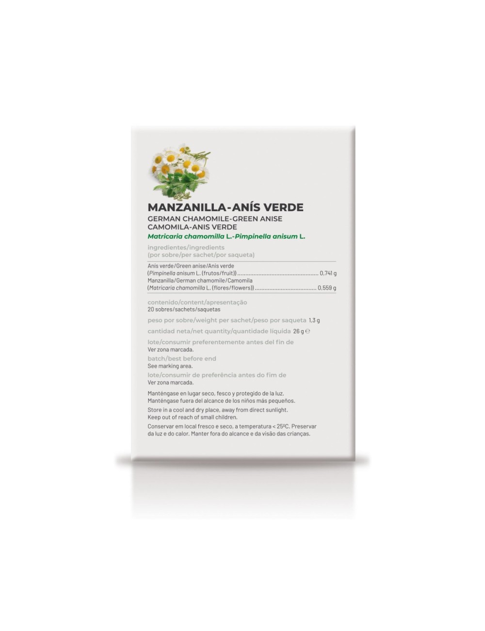 SORIA NATURAL INFUSIÓN MANZANILLA ANIS VERDE 20 SOBRES