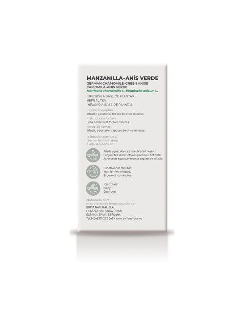 SORIA NATURAL INFUSIÓN MANZANILLA ANIS VERDE 20 SOBRES