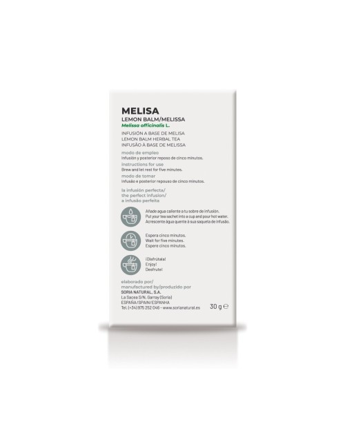 SORIA NATURAL INFUSIÓN MELISA 20 SOBRES