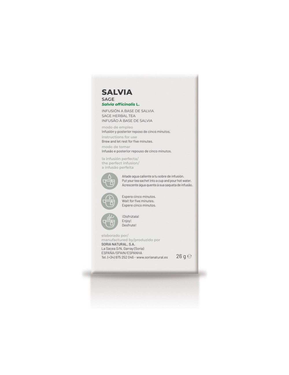 SORIA NATURAL INFUSIÓN SALVIA 20 SOBRES