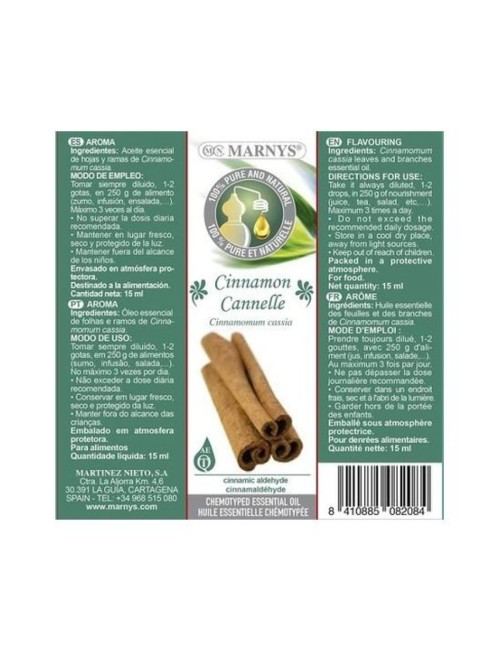ACEITE ESENCIAL CANELA CASSIA 15 ML MARNY'S