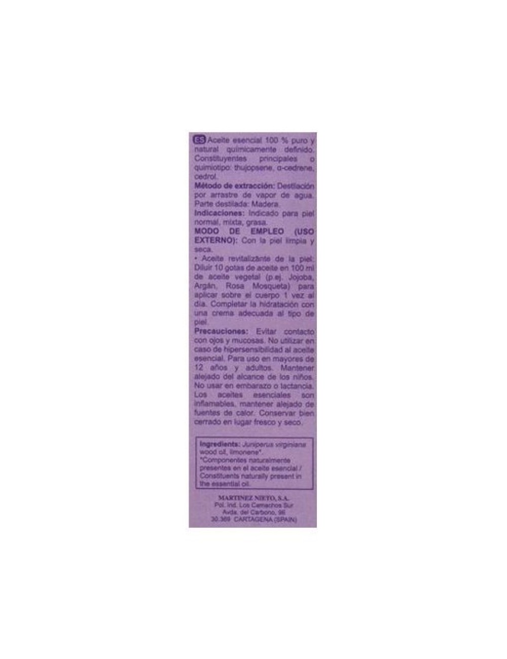 ACEITE ESENCIAL CEDRO VIRGINIA 15 ML MARNYS