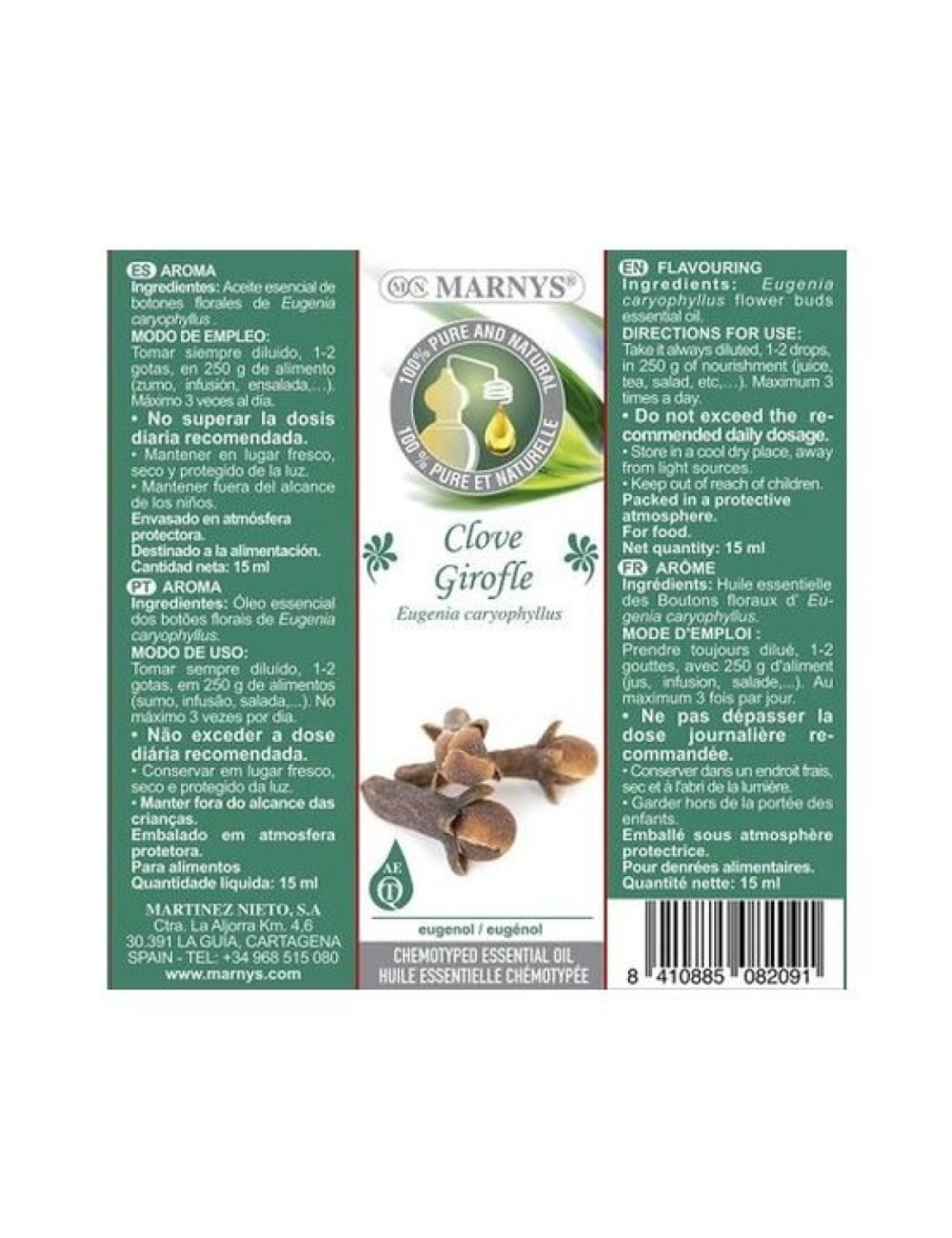 ACEITE ESENCIAL CLAVO 15 ML MARNYS