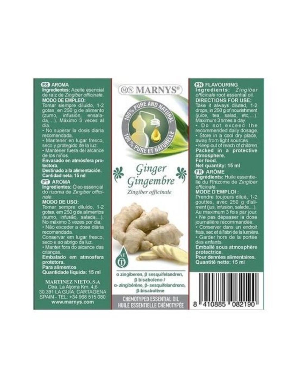 ACEITE ESENCIAL JENGIBRE 15 ML MARNYS