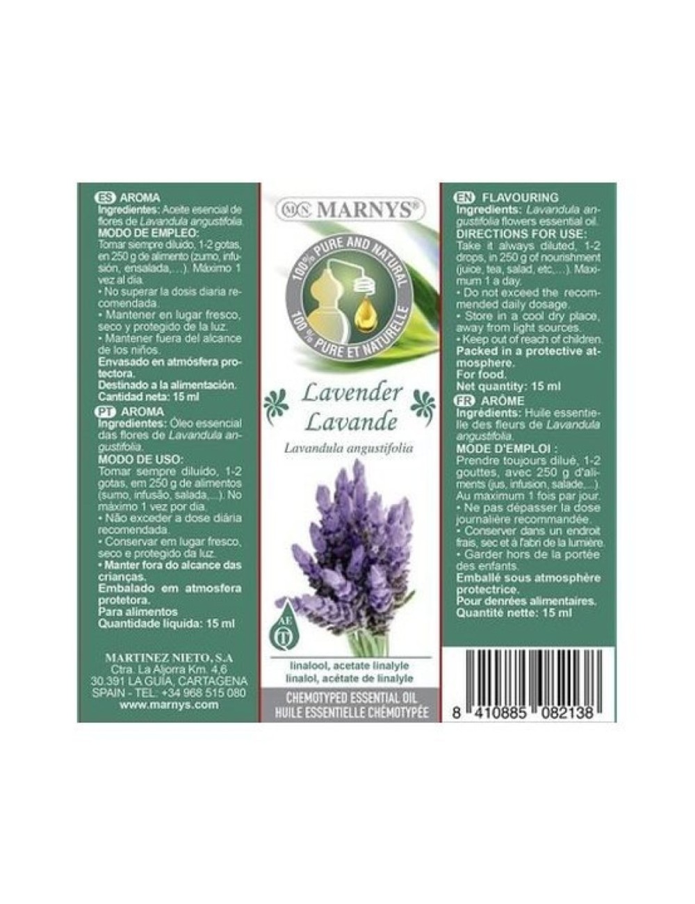 ACEITE ESENCIAL LAVANDA 15 ML MARNYS