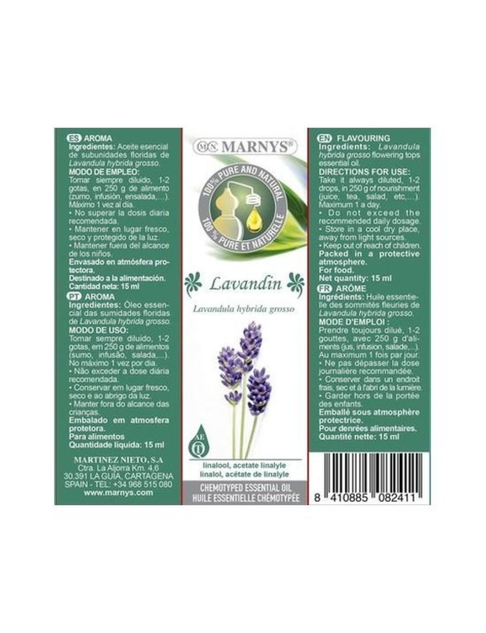 ACEITE ESENCIAL LAVANDIN 15 ML MARNY'S