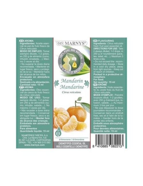 ACEITE ESENCIAL MANDARINA 15 ML MARNYS