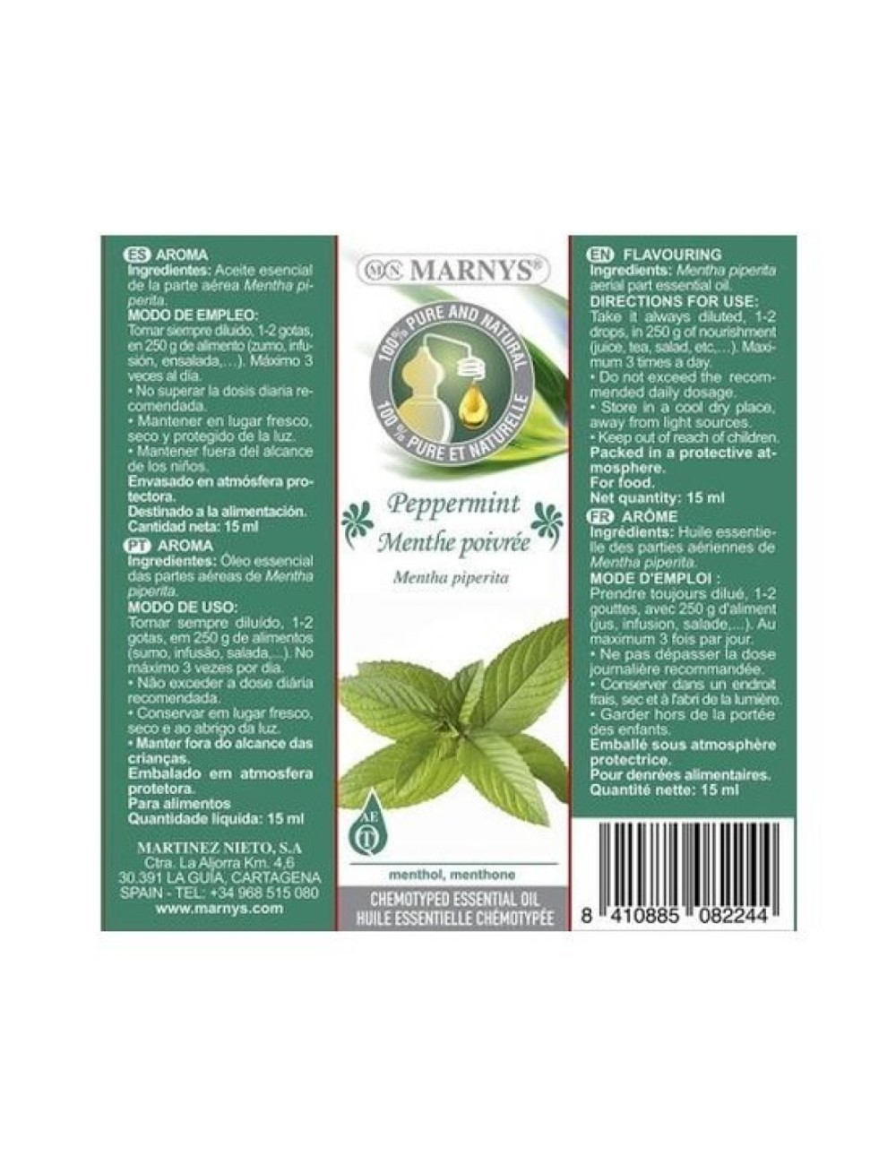 ACEITE ESENCIAL MENTA PIPERITA 15 ML MARNYS