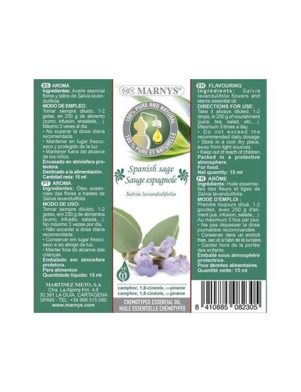 ACEITE ESENCIAL SALVIA ESPAÑOLA 15 ML MARNYS