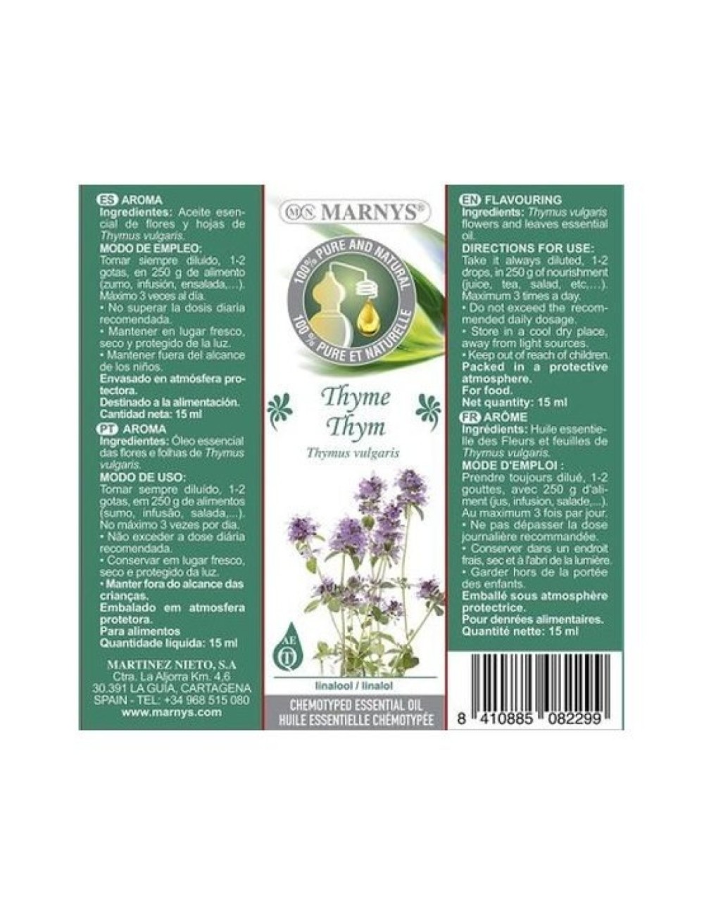 ACEITE ESENCIAL TOMILLO 15 ML MARNYS
