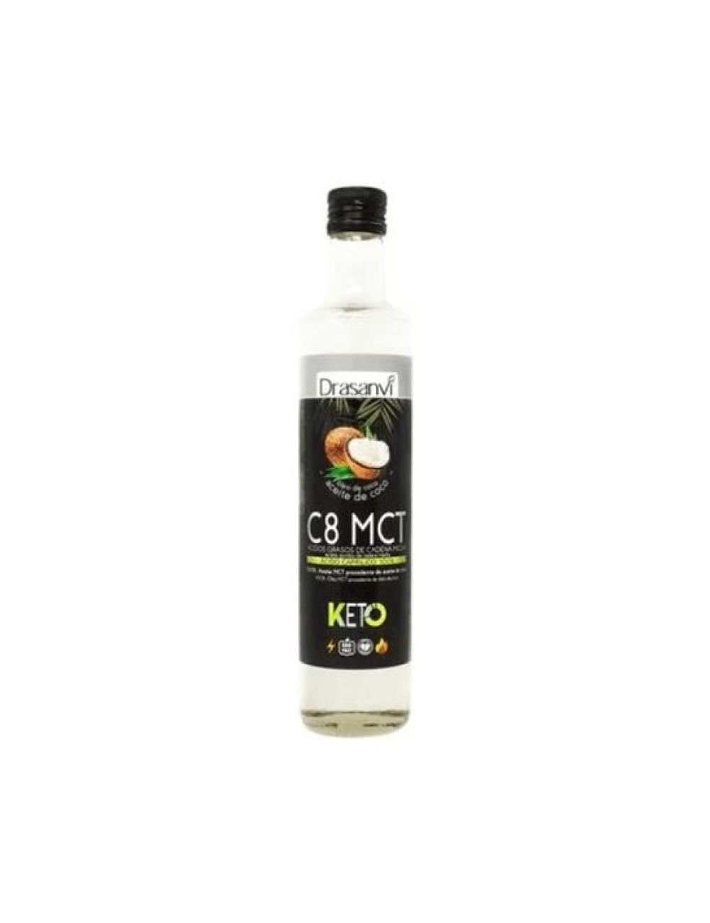 ACEITE MCT C8 ACEITE DE COCO 500 ML DRASANVI