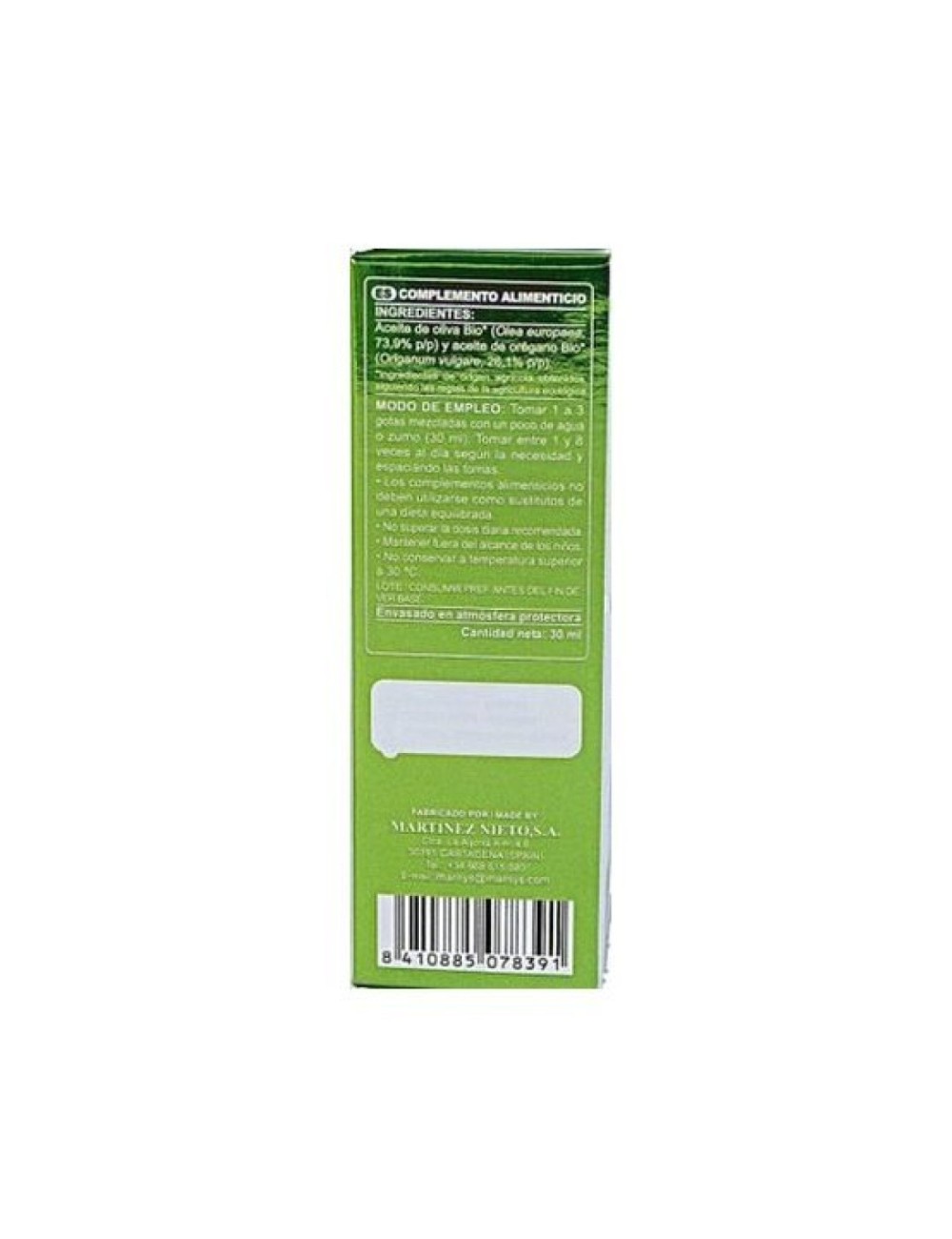 ACEITE ORÉGANO ALIMENTARIO BIO 30 ML MARNYS
