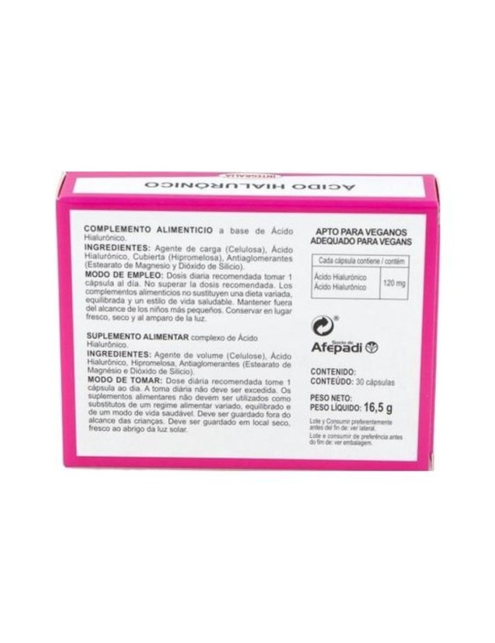 ÁCIDO HIALURÓNICO 30 CAPSULAS INTEGRALIA