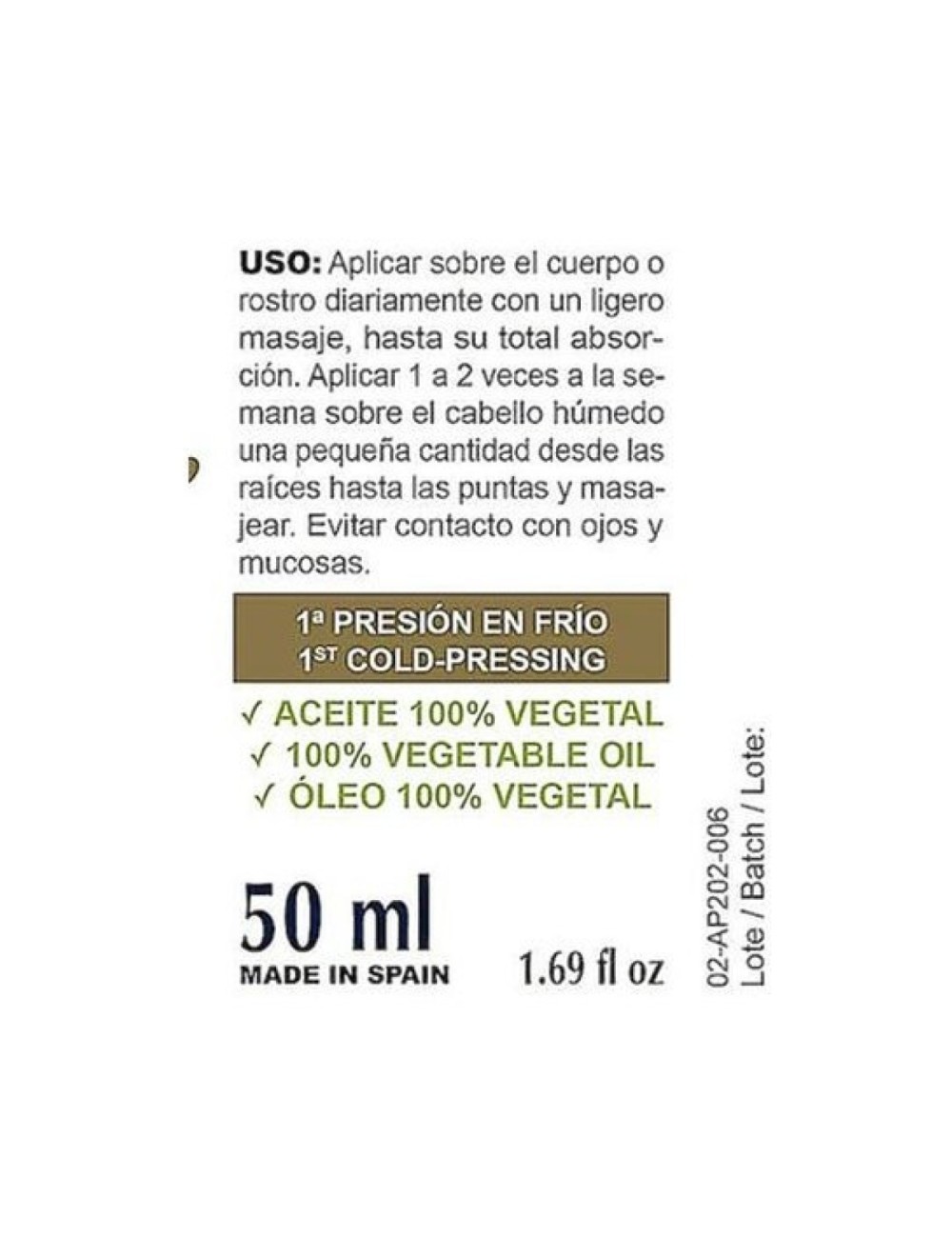 ACEITE DE JOJOBA CON SPRAY 50 ML MARNYS
