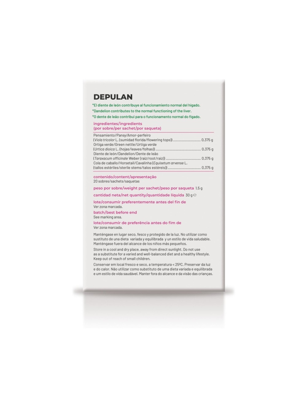 SORIA NATURAL INFUSIÓN DEPULAN 20 SOBRES