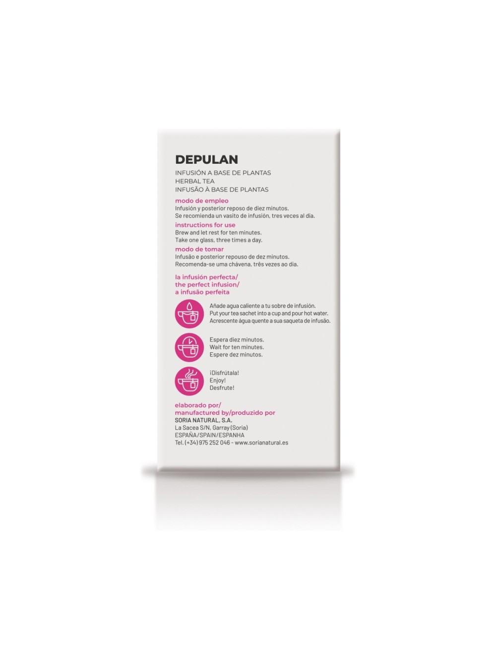 SORIA NATURAL INFUSIÓN DEPULAN 20 SOBRES
