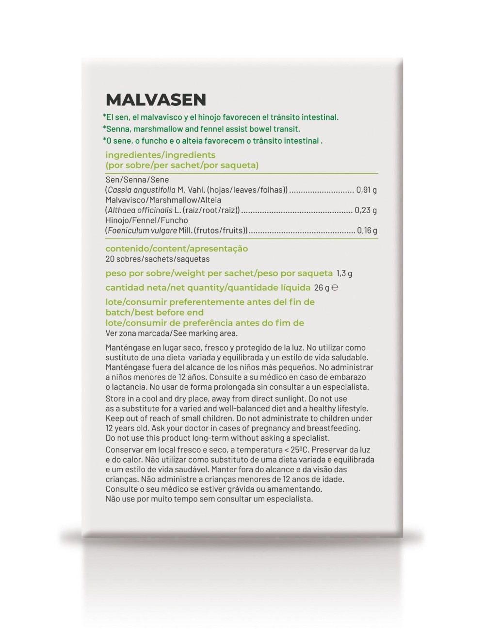 SORIA NATURAL INFUSIÓN MALVASEN 20 SOBRES