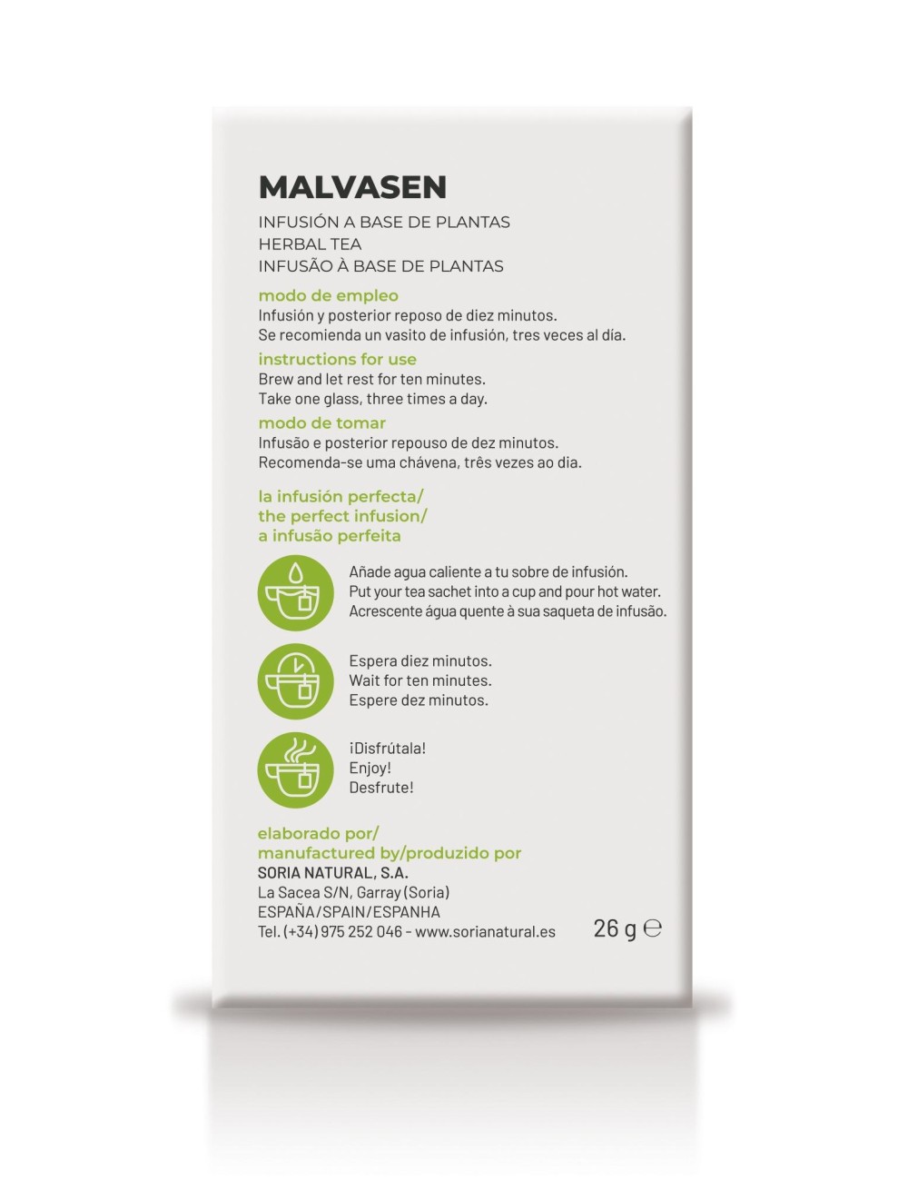 SORIA NATURAL INFUSIÓN MALVASEN 20 SOBRES