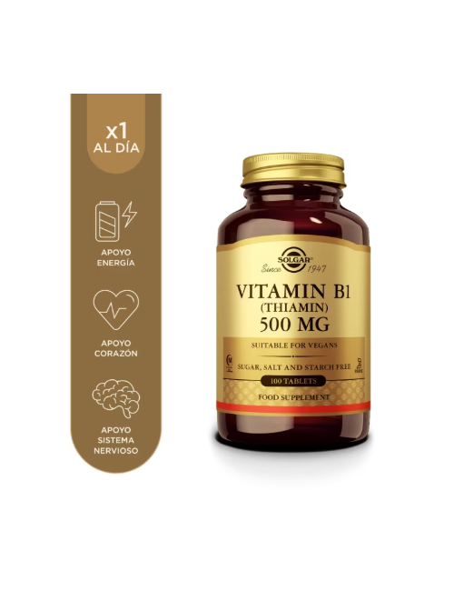 SOLGAR VITAMINA B1 (TIAMINA) 500 MG 100 COMP