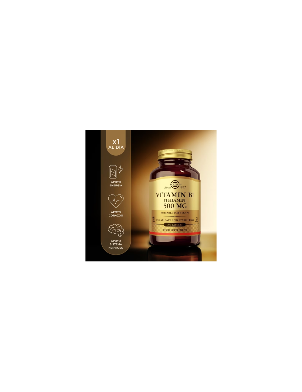 SOLGAR VITAMINA B1 (TIAMINA) 500 MG 100 COMP