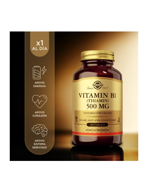 SOLGAR VITAMINA B1 (TIAMINA) 500 MG 100 COMP