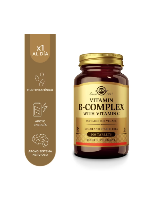 SOLGAR VITAMINA B-COMPLEX CON VITAMINA C 100 COMP