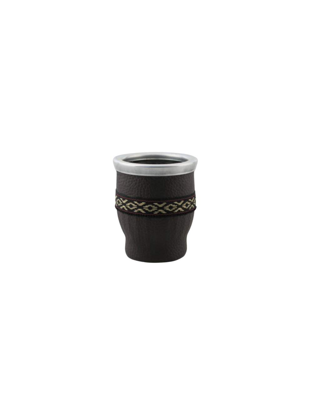 MALPICA VASO DE CRISTAL FORRADO CUERO NEGRO 150 ML