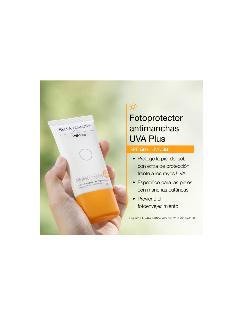 BELLA AURORA UVA PLUS PROTECT FOTOPROTECTOR ANTI-MANCHAS SPG 50+ 50 ML