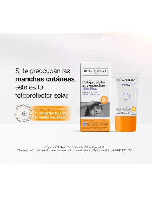 BELLA AURORA UVA PLUS PROTECT FOTOPROTECTOR ANTI-MANCHAS SPG 50+ 50 ML