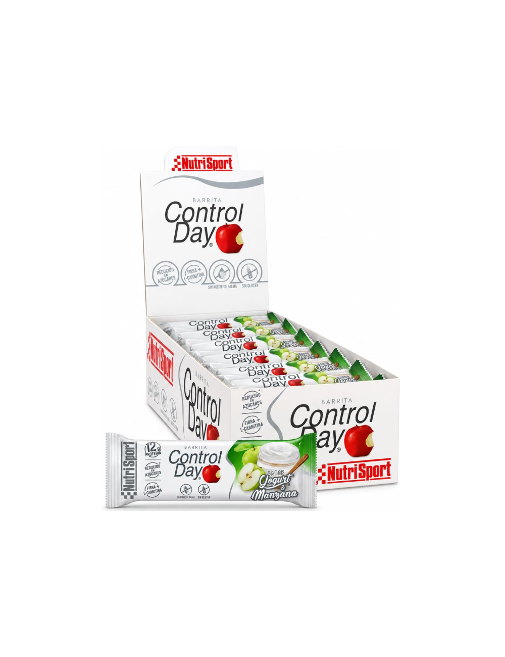 NUTRISPORT BARRITA CONTROL DAY YOGURT Y MANZANA 44 GR