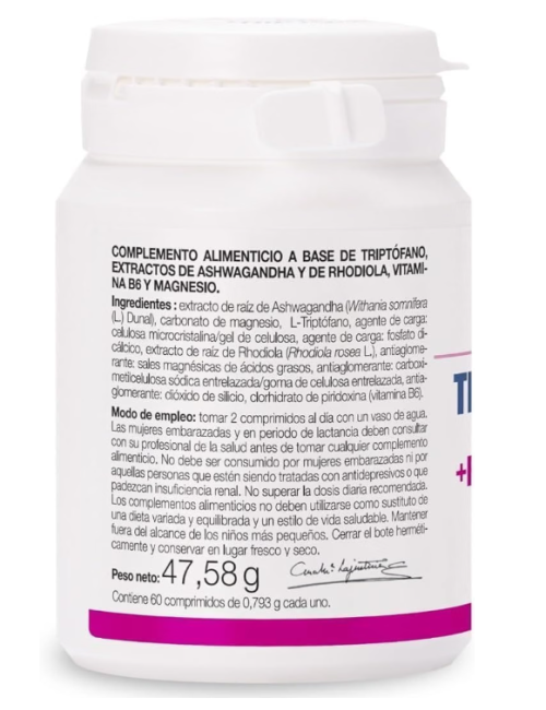 ANA MARIA LA JUSTICIA TRIPTOFANO PLUS CON ASHWAGANDHA, RHODIOLA Y MAGNESIO 30 COMP