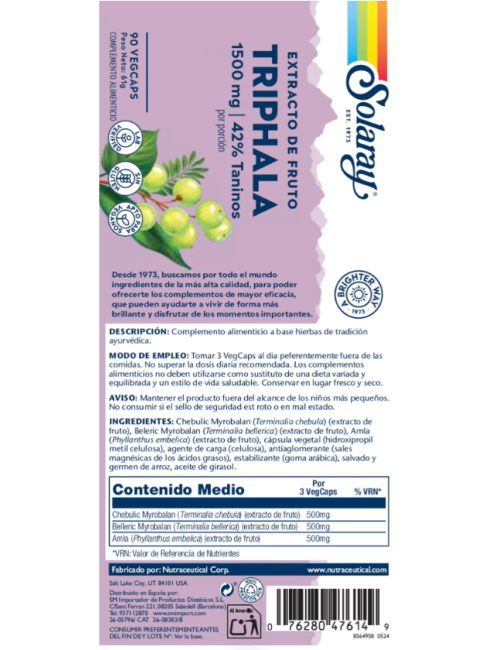 SOLARAY TRIPHALA 90 CAP