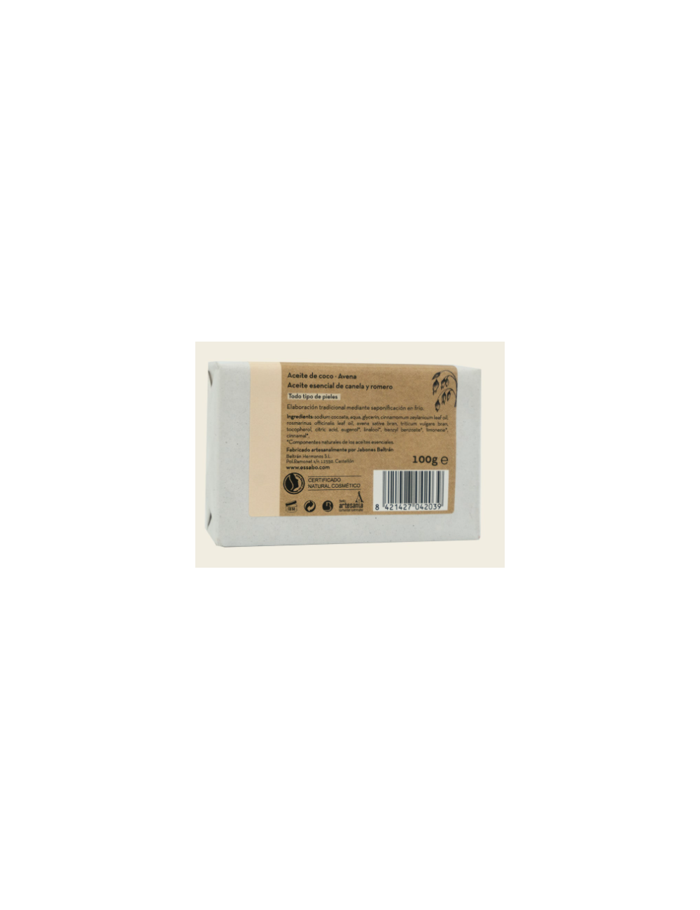 ESSABO JABÓN ARTESANO AVENA 100 GR
