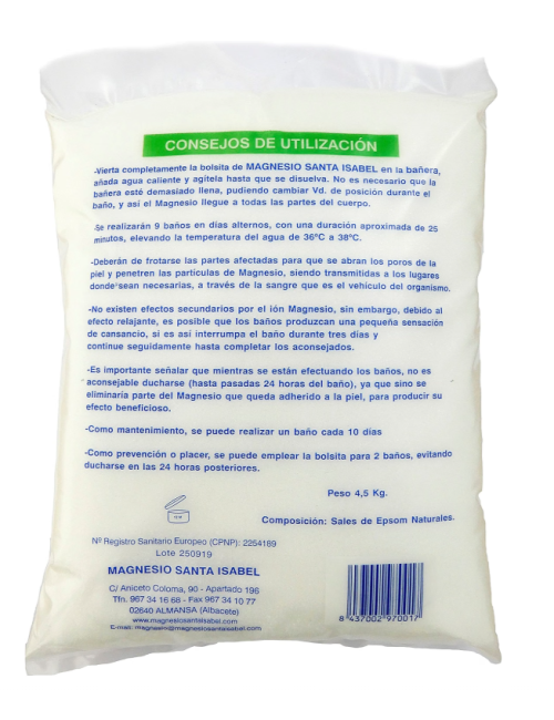 SANRA ISABEL MAGNESIO SALES DE BAÑO 4.5 KG