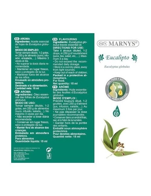 ACEITE ESENCIAL EUCALIPTO 15 ML MARNYS