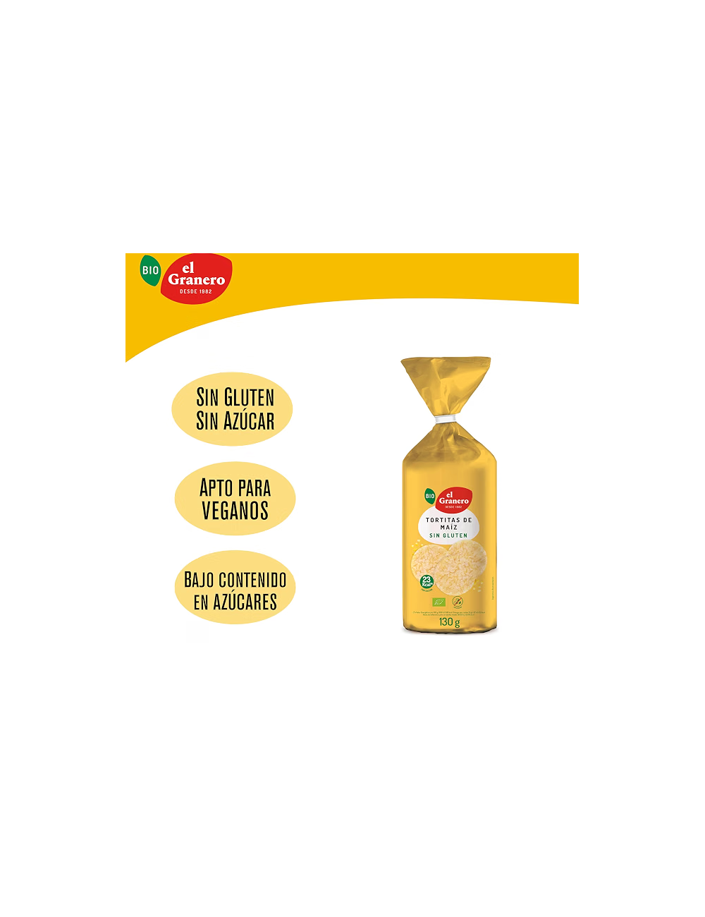 EL GRANERO TORTITAS DE MAÍZ 130 GR