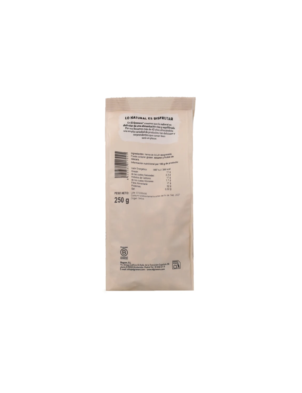 EL GRANERO SOJA TEXTURIZADA GRUESA 250 GR