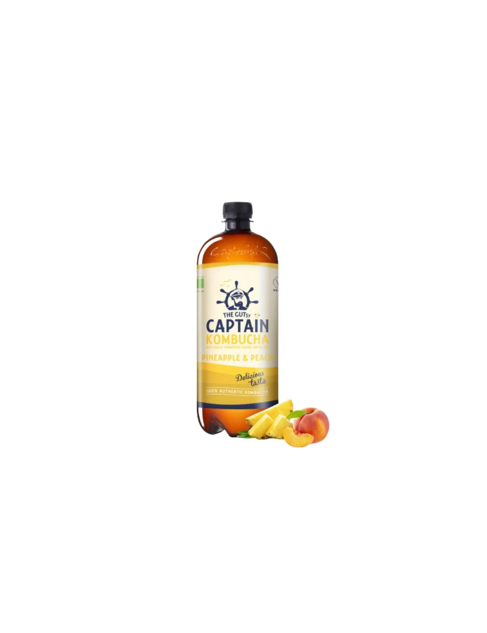 CAPTAIN KOMBUCHA KOMBUCHA PIÑA-MELOCOTON 1 LITRO
