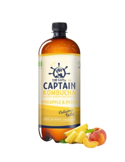 CAPTAIN KOMBUCHA KOMBUCHA PIÑA-MELOCOTON 1 LITRO