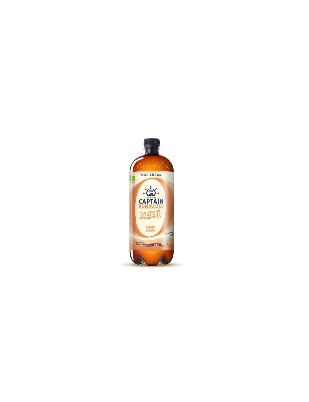 CAPTAIN KOMBUCHA SABOR JENGIBRE-LIMÓN ZERO 1 LITRO
