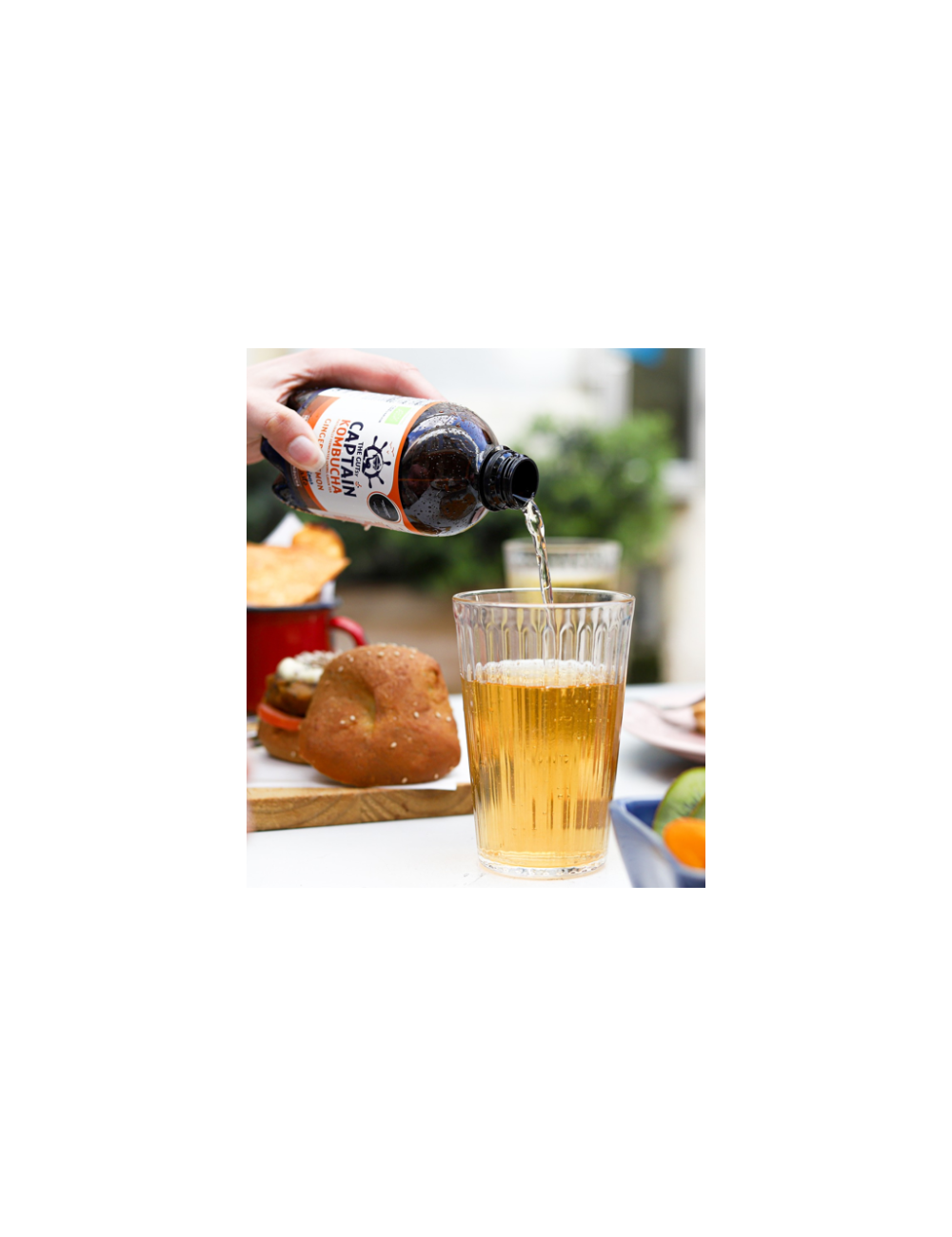 CAPTAIN KOMBUCHA SABOR JENGIBRE-LIMÓN ZERO 1 LITRO