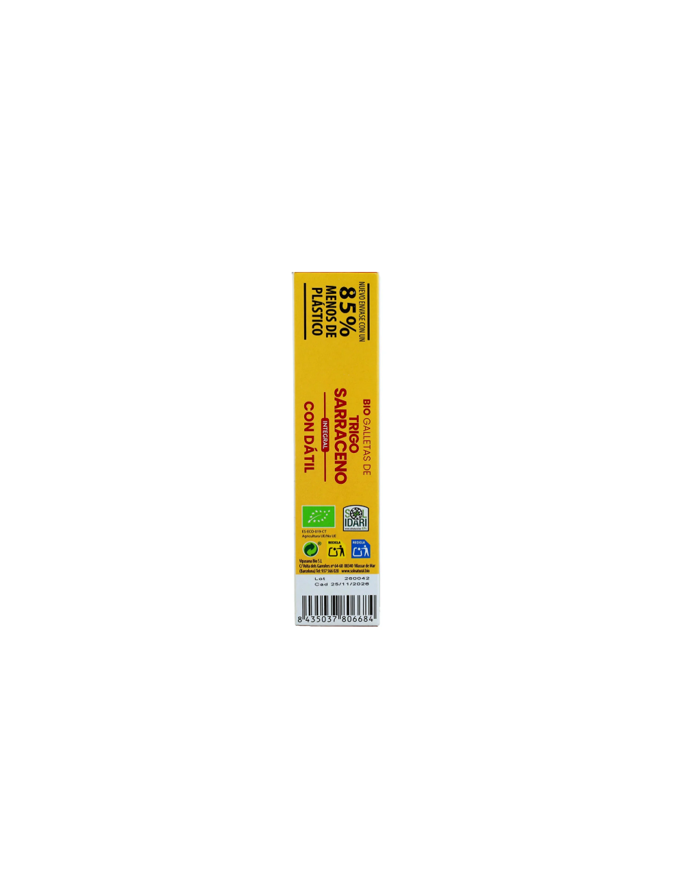 SOL NATURAL GALLETAS TRIGO SARRACENO CON DÁTIL 1470 GR