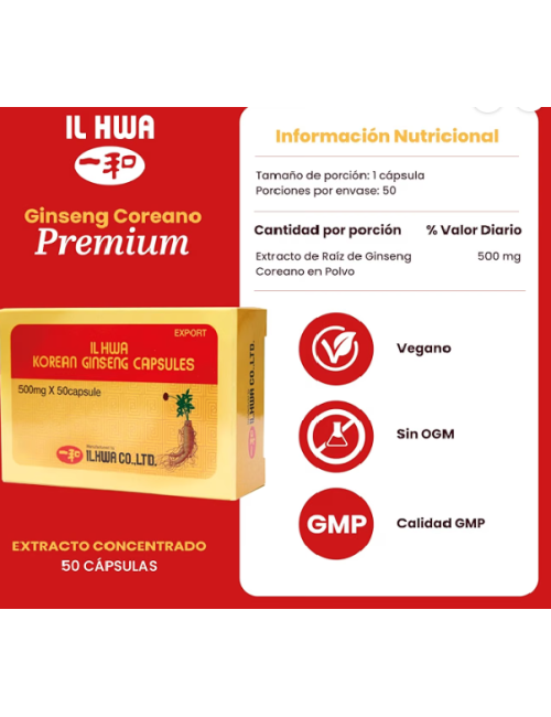 TONGIL GINSENG KOREANO IL HWA 50 CAP