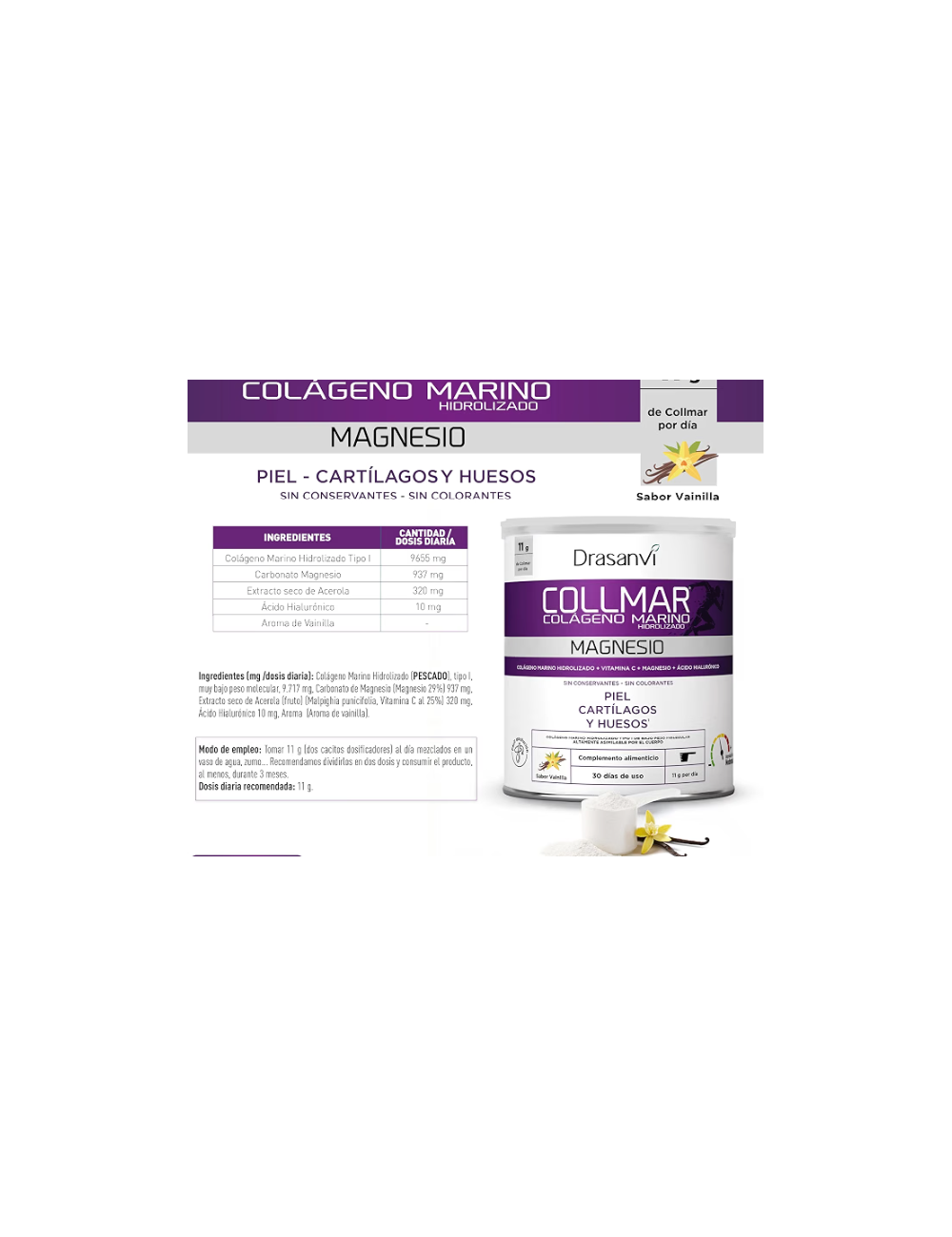 DRASANVI COLLMAR COLAGENO MARINO SABOR VAINILLA 300 GR