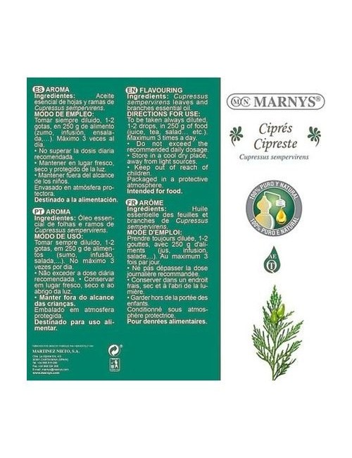 ACEITE ESENCIAL CIPRÉS 15 ML MARNYS