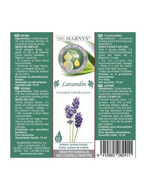 ACEITE ESENCIAL LAVANDIN 15 ML MARNY'S